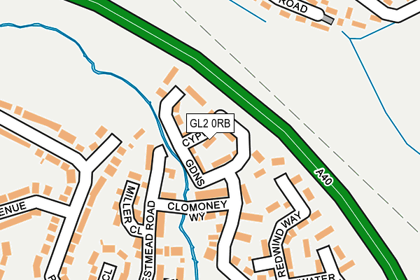 GL2 0RB map - OS OpenMap – Local (Ordnance Survey)