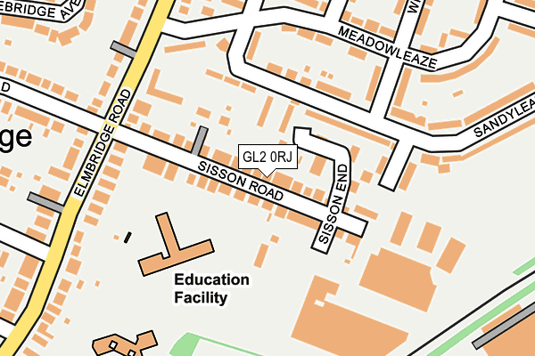 GL2 0RJ map - OS OpenMap – Local (Ordnance Survey)