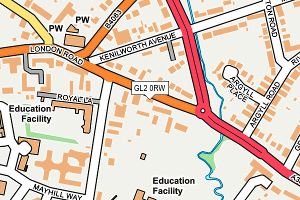 GL2 0RW map - OS OpenMap – Local (Ordnance Survey)