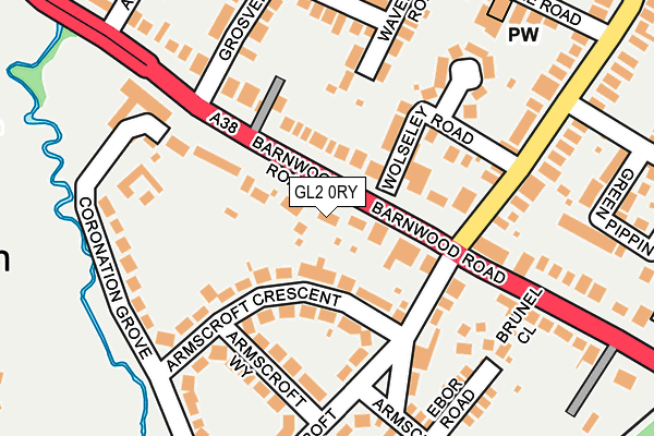 GL2 0RY map - OS OpenMap – Local (Ordnance Survey)