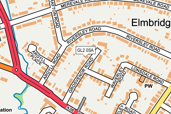 GL2 0SA map - OS OpenMap – Local (Ordnance Survey)