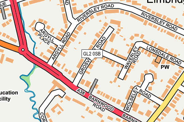 GL2 0SB map - OS OpenMap – Local (Ordnance Survey)