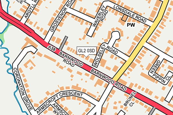 GL2 0SD map - OS OpenMap – Local (Ordnance Survey)