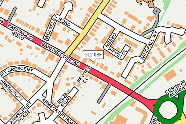 GL2 0SF map - OS OpenMap – Local (Ordnance Survey)