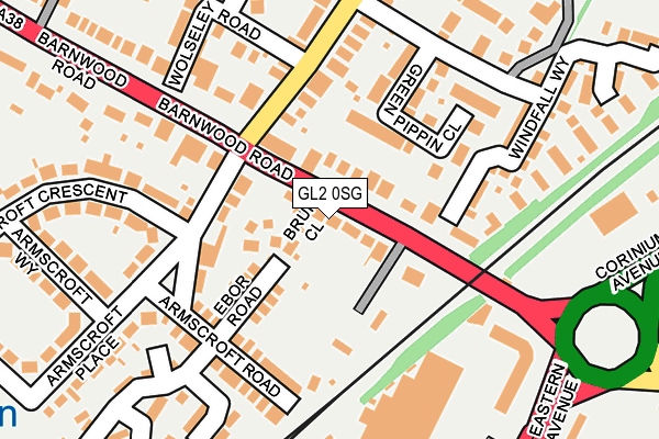 GL2 0SG map - OS OpenMap – Local (Ordnance Survey)