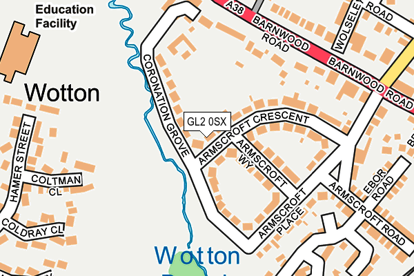 GL2 0SX map - OS OpenMap – Local (Ordnance Survey)