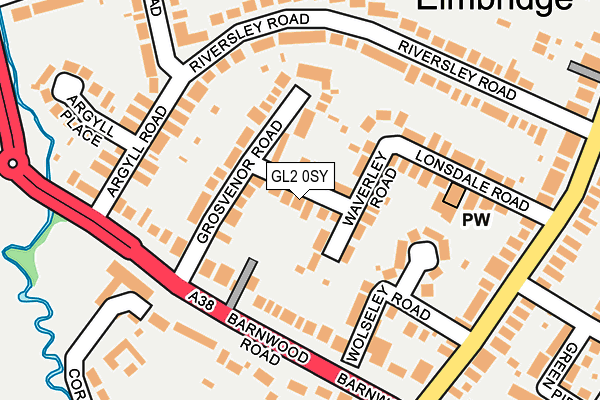 GL2 0SY map - OS OpenMap – Local (Ordnance Survey)