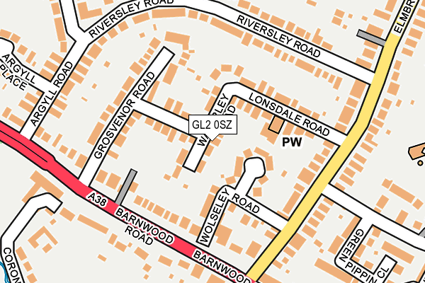 GL2 0SZ map - OS OpenMap – Local (Ordnance Survey)