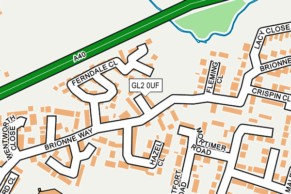GL2 0UF map - OS OpenMap – Local (Ordnance Survey)