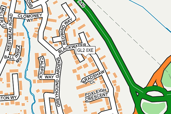 GL2 0XE map - OS OpenMap – Local (Ordnance Survey)