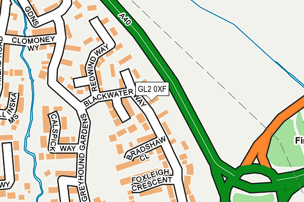 GL2 0XF map - OS OpenMap – Local (Ordnance Survey)