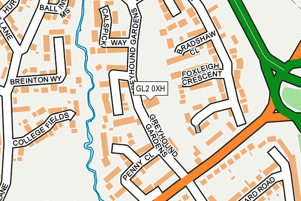 GL2 0XH map - OS OpenMap – Local (Ordnance Survey)