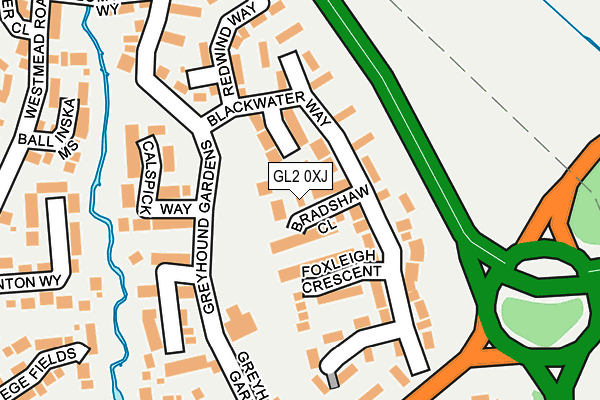 GL2 0XJ map - OS OpenMap – Local (Ordnance Survey)