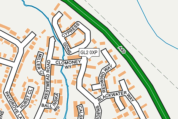 GL2 0XP map - OS OpenMap – Local (Ordnance Survey)