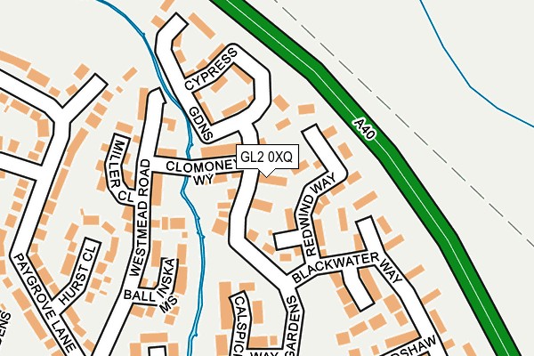 GL2 0XQ map - OS OpenMap – Local (Ordnance Survey)
