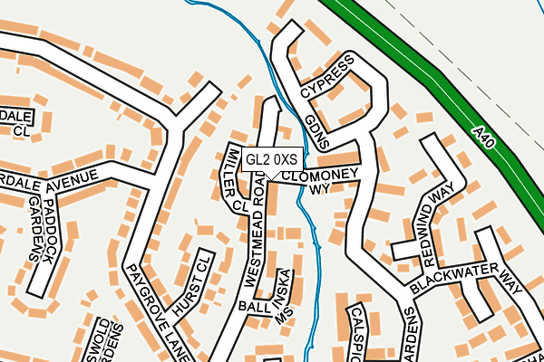 GL2 0XS map - OS OpenMap – Local (Ordnance Survey)