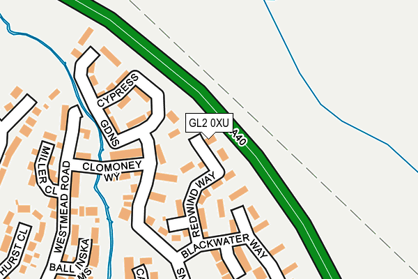 GL2 0XU map - OS OpenMap – Local (Ordnance Survey)