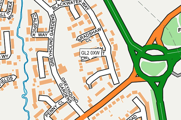 GL2 0XW map - OS OpenMap – Local (Ordnance Survey)