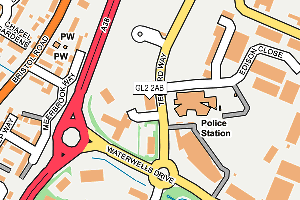GL2 2AB map - OS OpenMap – Local (Ordnance Survey)