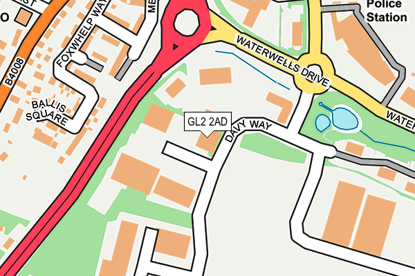 GL2 2AD map - OS OpenMap – Local (Ordnance Survey)