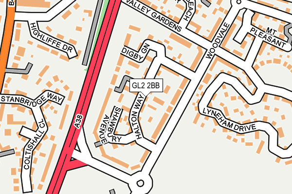 GL2 2BB map - OS OpenMap – Local (Ordnance Survey)