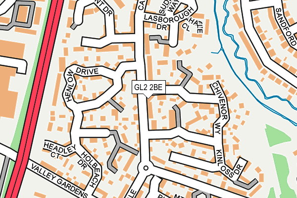 GL2 2BE map - OS OpenMap – Local (Ordnance Survey)