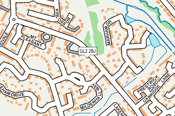 GL2 2BJ map - OS OpenMap – Local (Ordnance Survey)