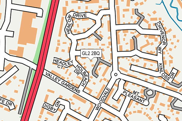 GL2 2BQ map - OS OpenMap – Local (Ordnance Survey)