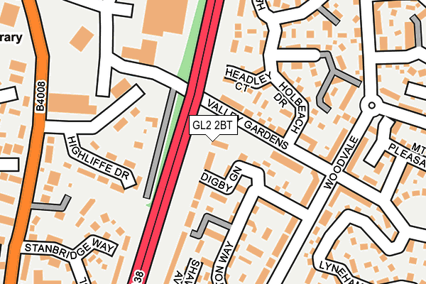 GL2 2BT map - OS OpenMap – Local (Ordnance Survey)