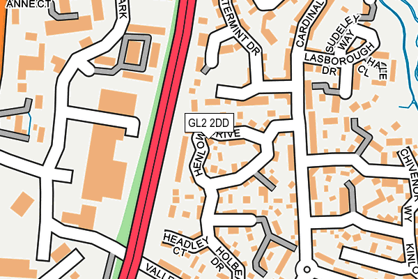 GL2 2DD map - OS OpenMap – Local (Ordnance Survey)