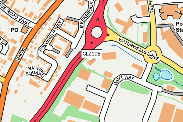 GL2 2DE map - OS OpenMap – Local (Ordnance Survey)