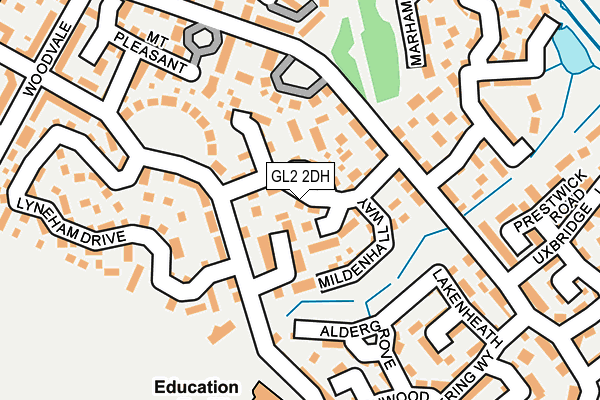 GL2 2DH map - OS OpenMap – Local (Ordnance Survey)