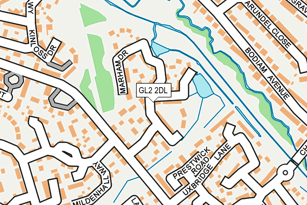 GL2 2DL map - OS OpenMap – Local (Ordnance Survey)