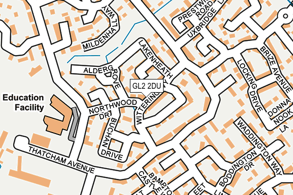 GL2 2DU map - OS OpenMap – Local (Ordnance Survey)