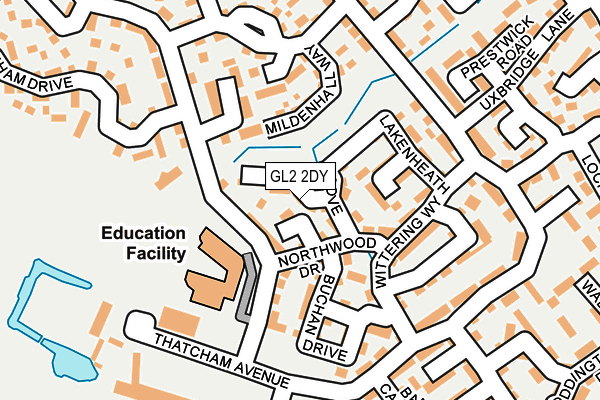 GL2 2DY map - OS OpenMap – Local (Ordnance Survey)