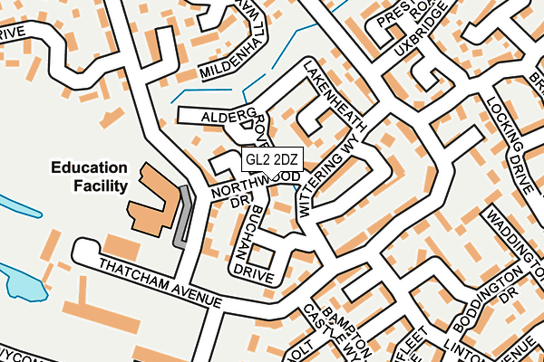 GL2 2DZ map - OS OpenMap – Local (Ordnance Survey)