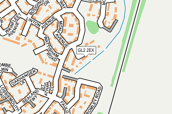 GL2 2EX map - OS OpenMap – Local (Ordnance Survey)