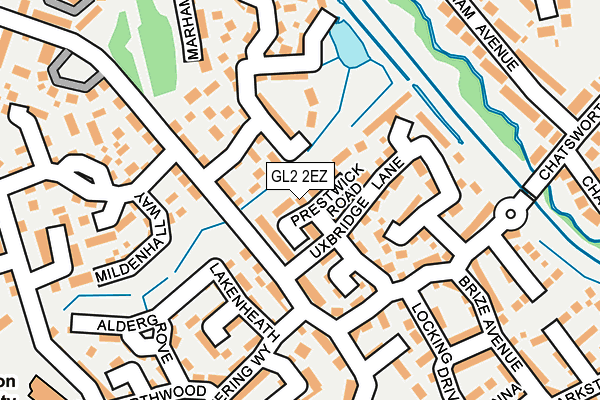 GL2 2EZ map - OS OpenMap – Local (Ordnance Survey)