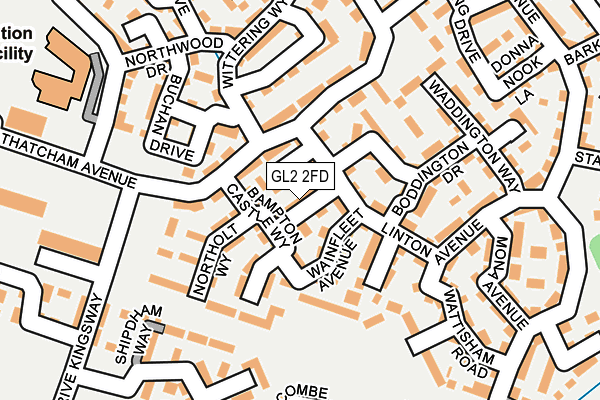 GL2 2FD map - OS OpenMap – Local (Ordnance Survey)