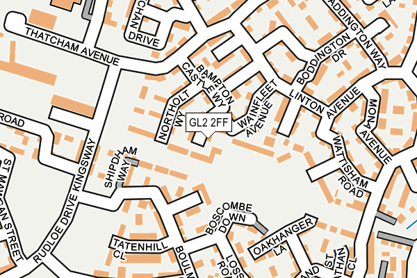 GL2 2FF map - OS OpenMap – Local (Ordnance Survey)