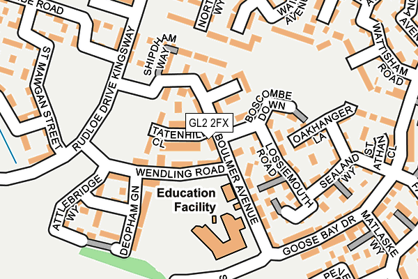 GL2 2FX map - OS OpenMap – Local (Ordnance Survey)