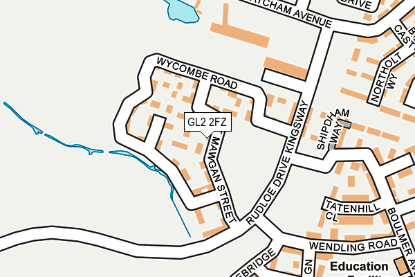 GL2 2FZ map - OS OpenMap – Local (Ordnance Survey)