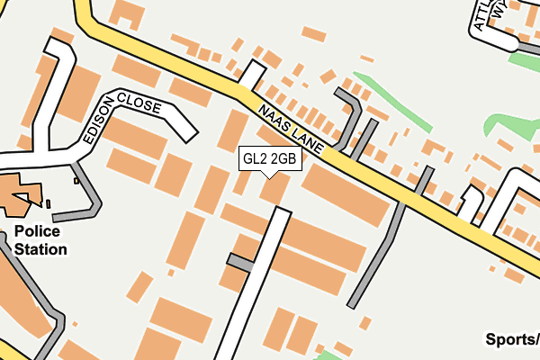 GL2 2GB map - OS OpenMap – Local (Ordnance Survey)