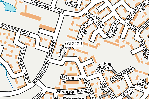 GL2 2GU map - OS OpenMap – Local (Ordnance Survey)