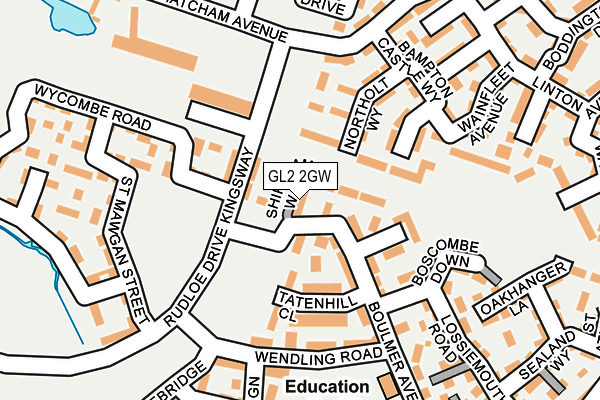 GL2 2GW map - OS OpenMap – Local (Ordnance Survey)