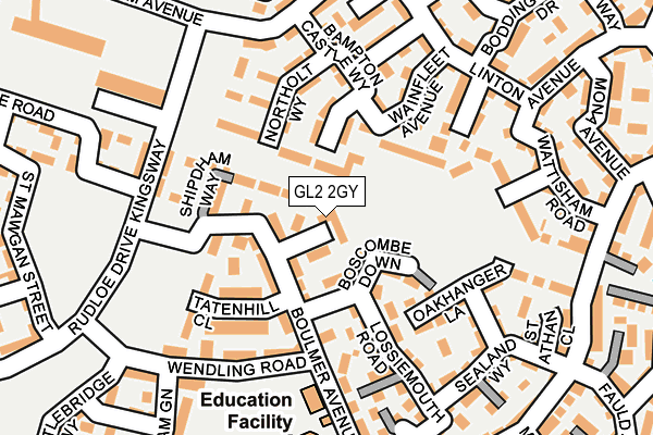 GL2 2GY map - OS OpenMap – Local (Ordnance Survey)