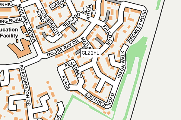 GL2 2HL map - OS OpenMap – Local (Ordnance Survey)