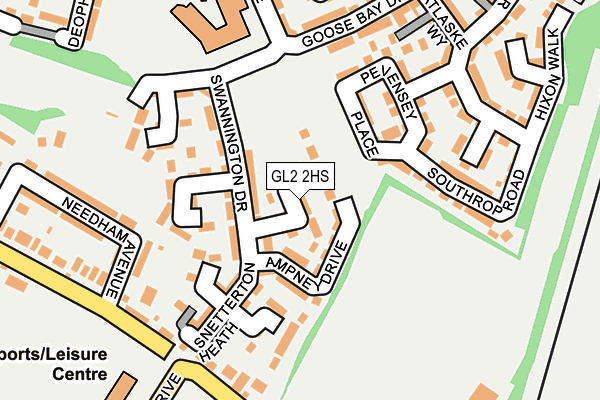 GL2 2HS map - OS OpenMap – Local (Ordnance Survey)