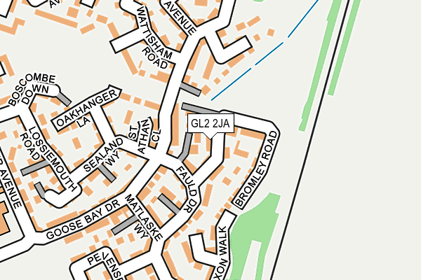 GL2 2JA map - OS OpenMap – Local (Ordnance Survey)