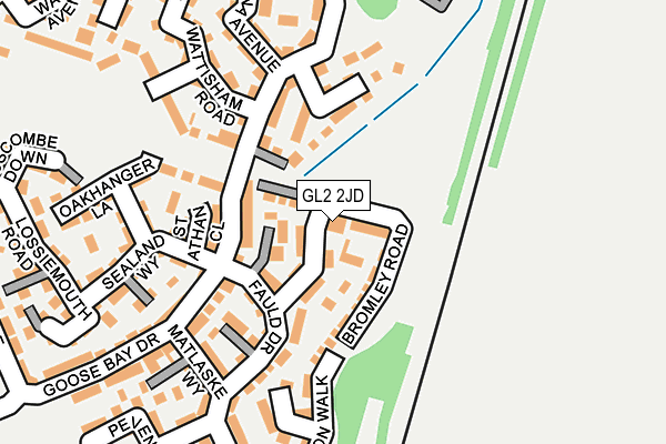 GL2 2JD map - OS OpenMap – Local (Ordnance Survey)